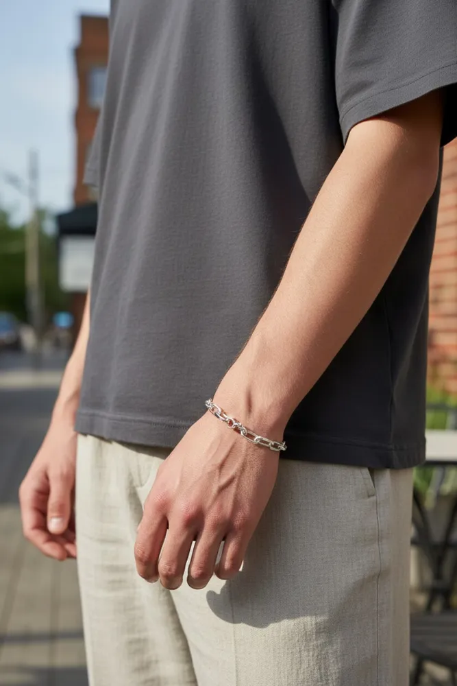 Pulsera de Acero Blanco 2