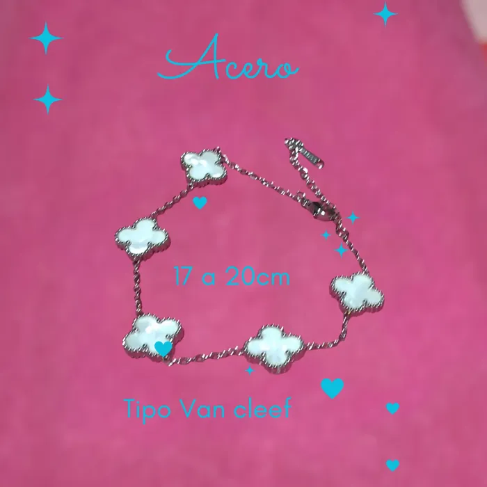 Pulsera de Acero Tipo Van Cleef