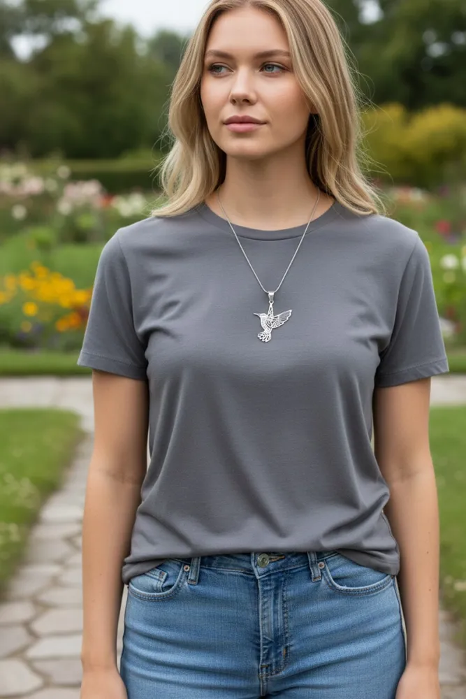 Collar Colibrí de Acero Inoxidable 2