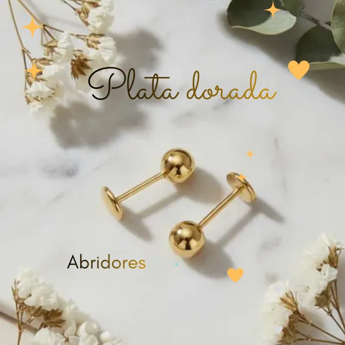 Aros de Plata Dorada 