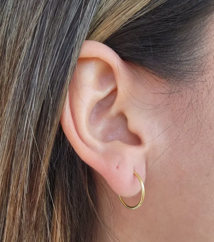 Aros de Acero Dorado 1.5 cm 2