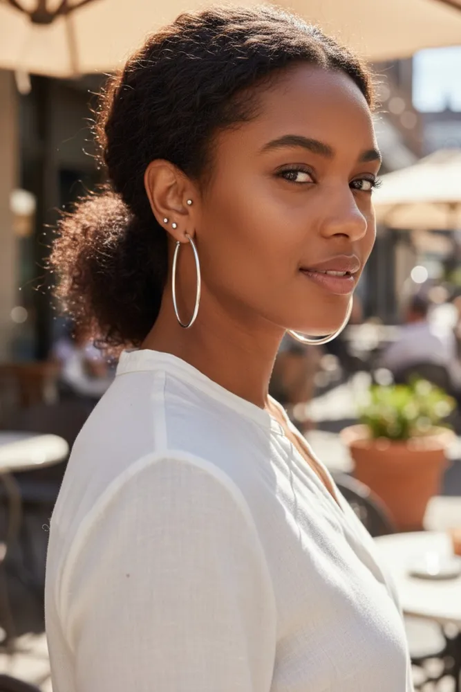 Aros Argollas Acero 6 cm 2