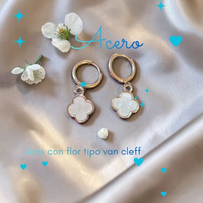 Aros de Acero con diseño floral 