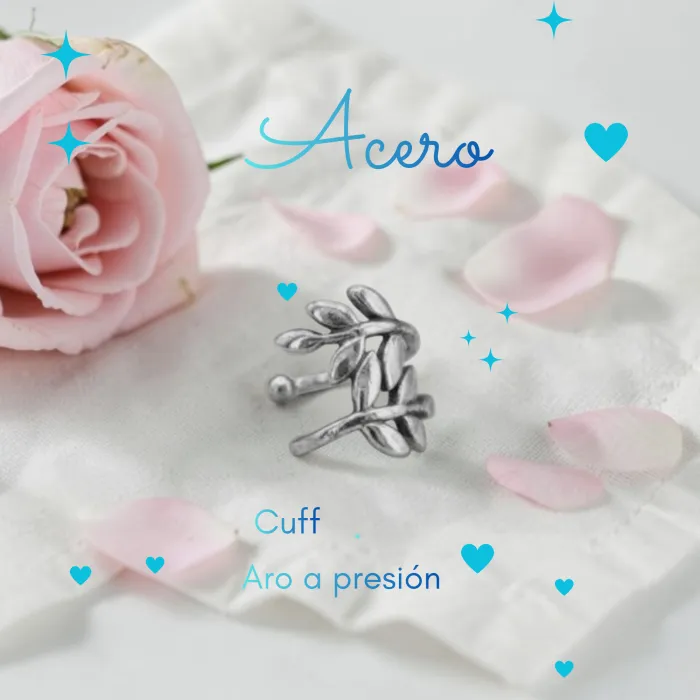 Aro Cuff de Acero ramita