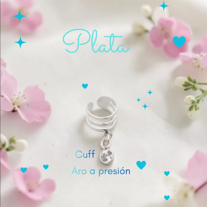 Aro a Presión Cuff de Plata