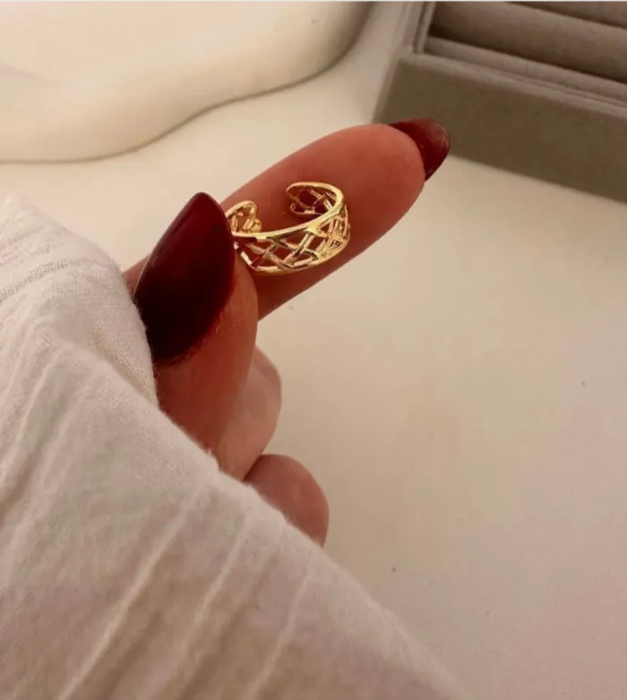 Aro Cuff de Acero Dorado