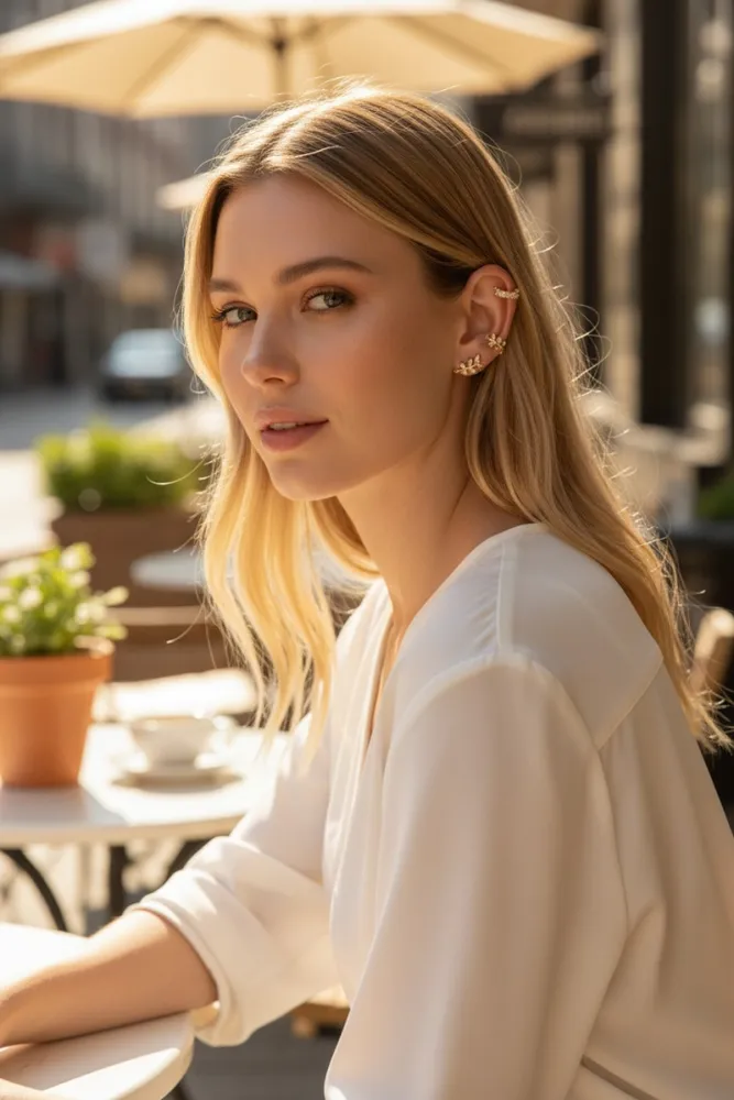 Aro cuff de Acero dorado 2