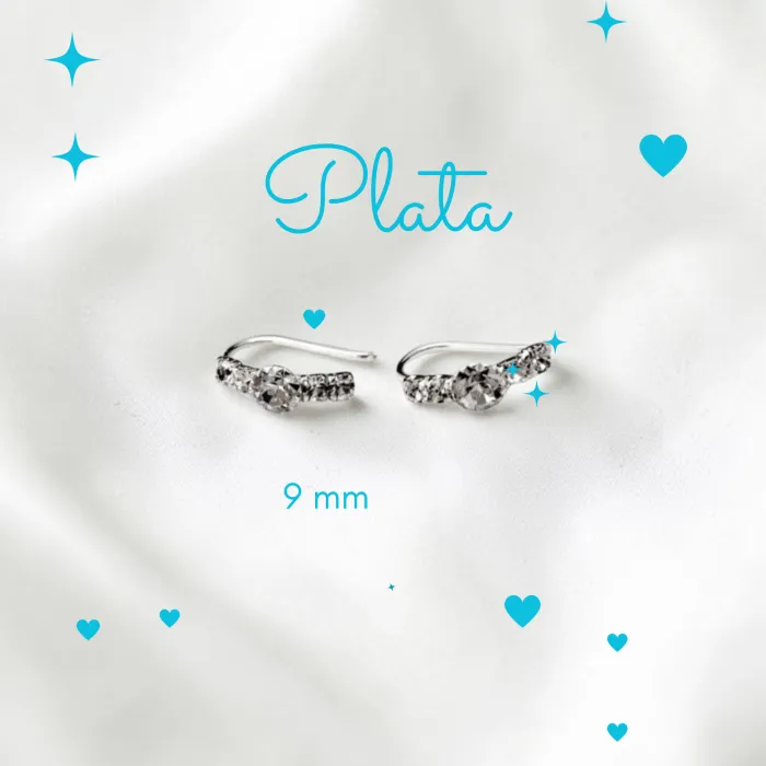 Aros de Plata con Cristales