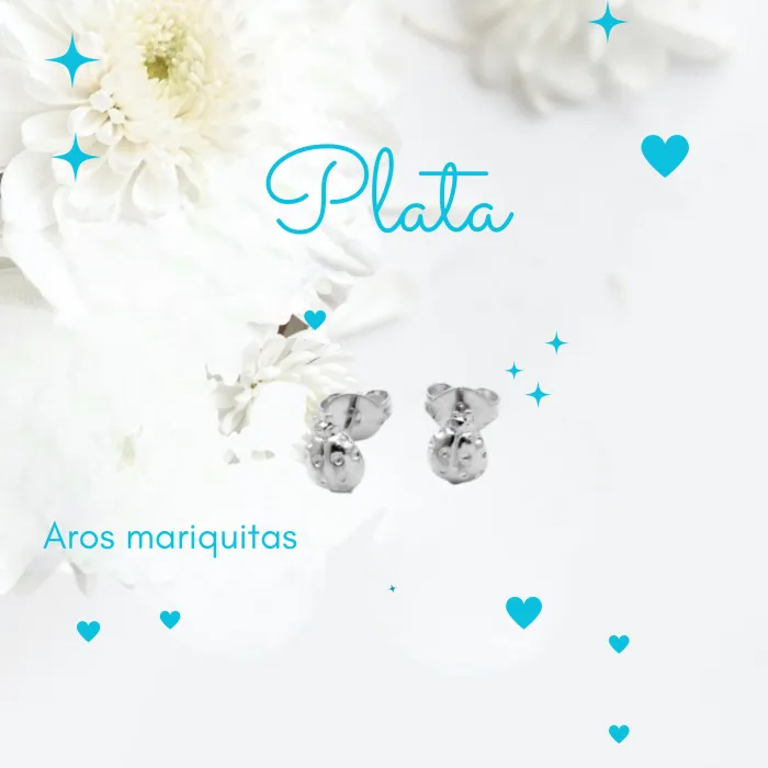Aros Mariquitas de Plata