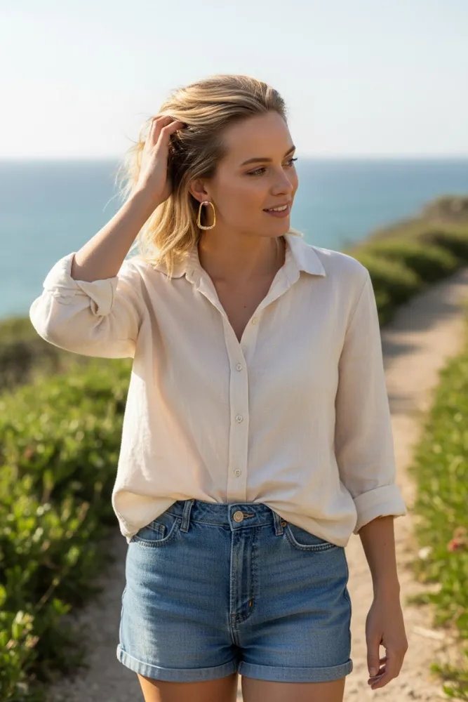 Aros de Acero Dorado con Brillo 2