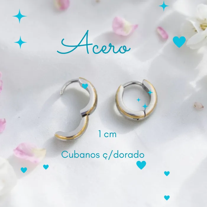 Aros de Acero con dorado 