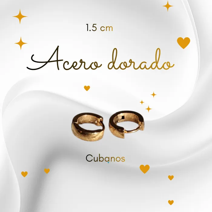 Aros Cubanos de Acero Dorado 