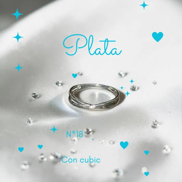 Anillo de Plata N°18 con Cubic