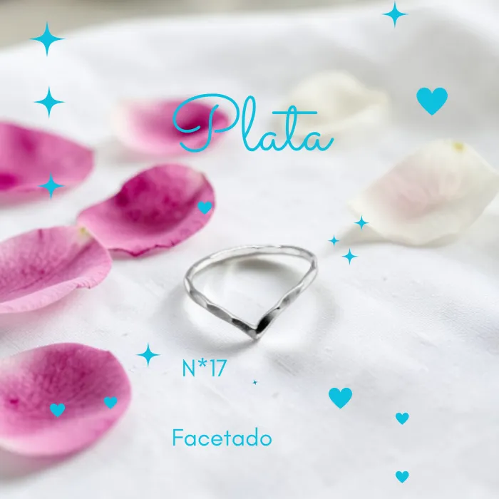 Anillo de Plata Facetado N°17