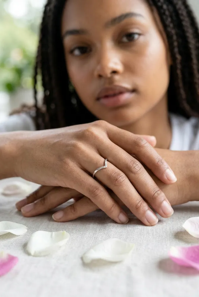 Anillo de Plata Facetado N°17 2