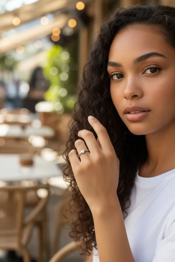 Anillo de Acero con Corazón N*13 2