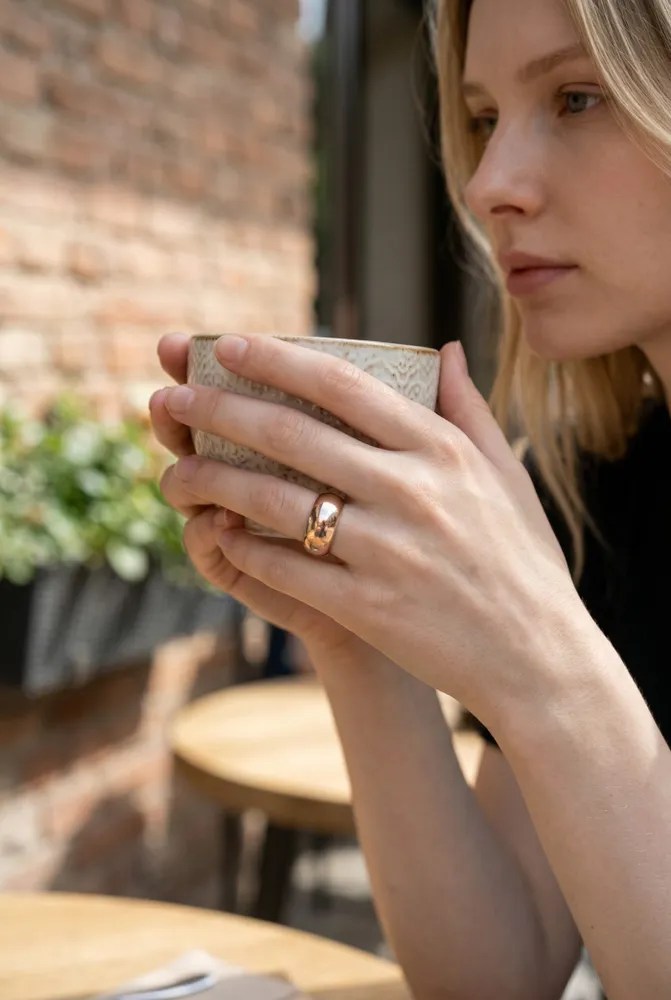 Anillo Bombe de Acero Blanco N*15 2