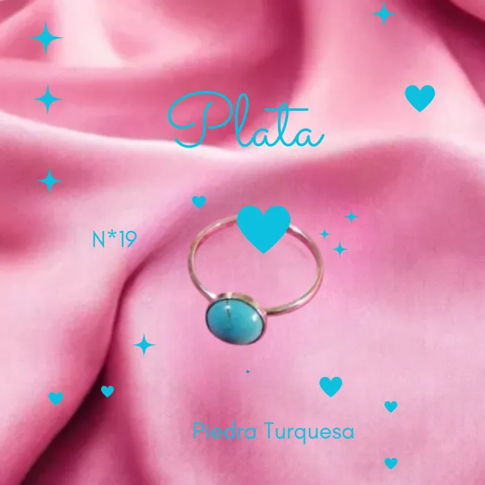 Anillo de Plata con Piedra Turquesa N*19