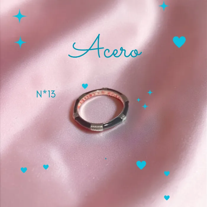 Anillo de Acero Elegante N°13