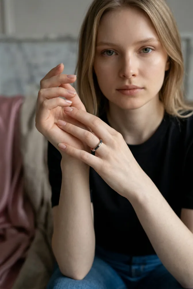 Anillo de Acero Elegante N°13 2