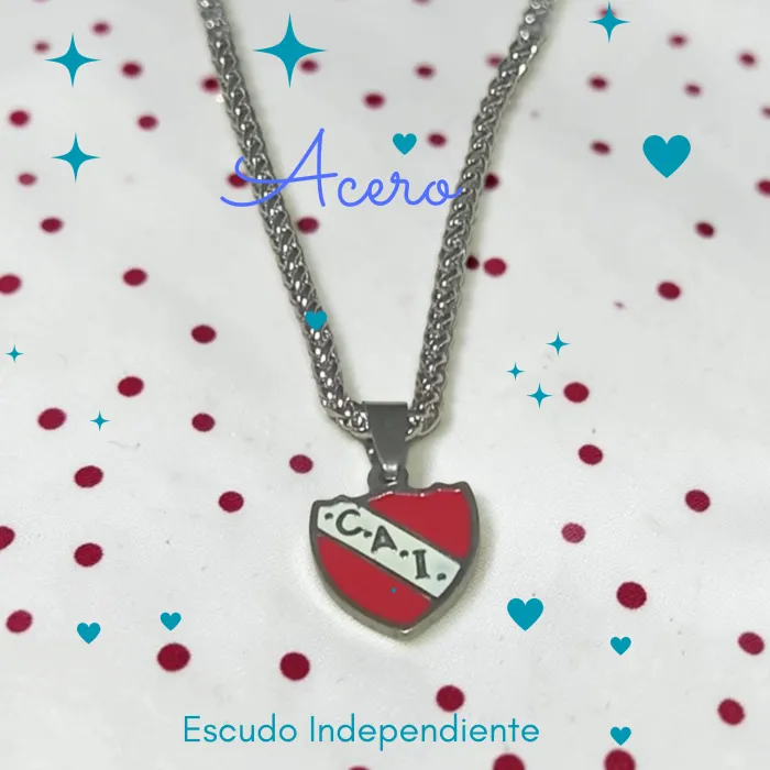 Collar Escudo Independiente de Acero