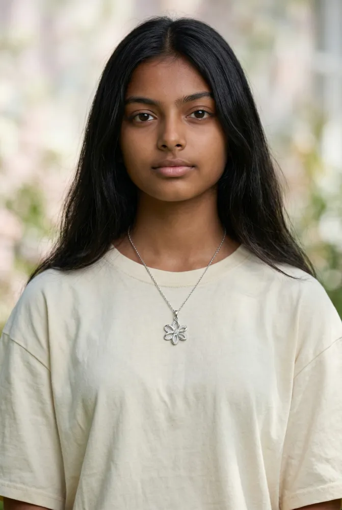 Collar de Plata con Flor de Micropave 2
