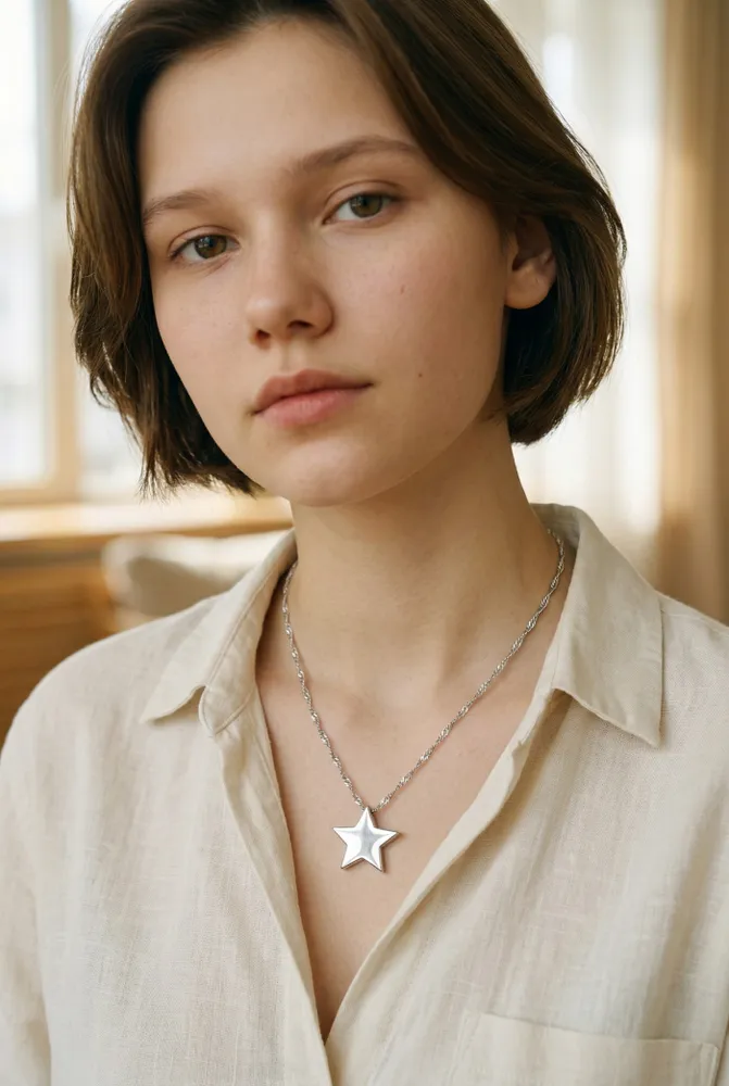 Collar de Plata con Estrella 2