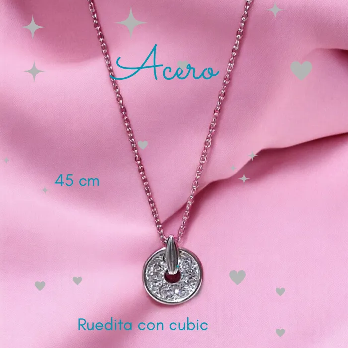 Collar Ruedita de Acero con Cubic