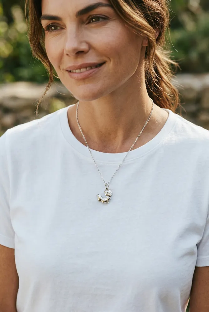 Collar de Acero con Charm de Gatito 2