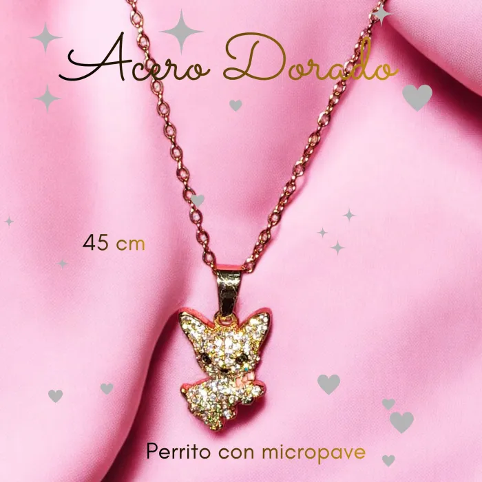 Collar Perrito con Micropavé