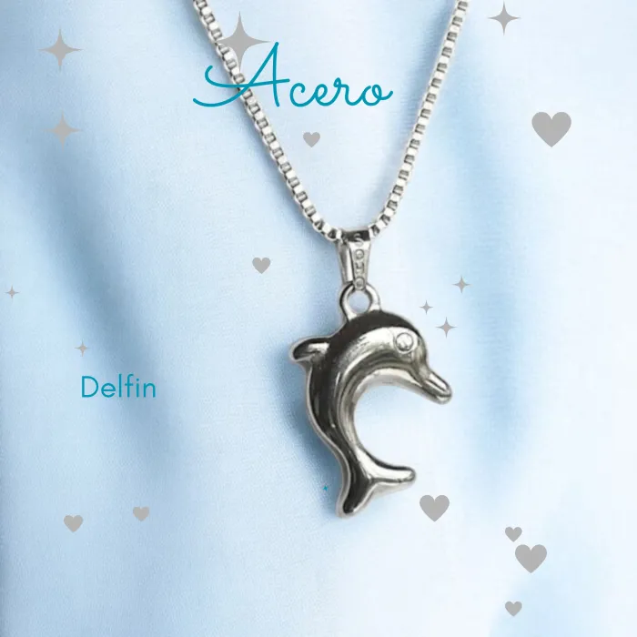 Collar Delfín de Acero 
