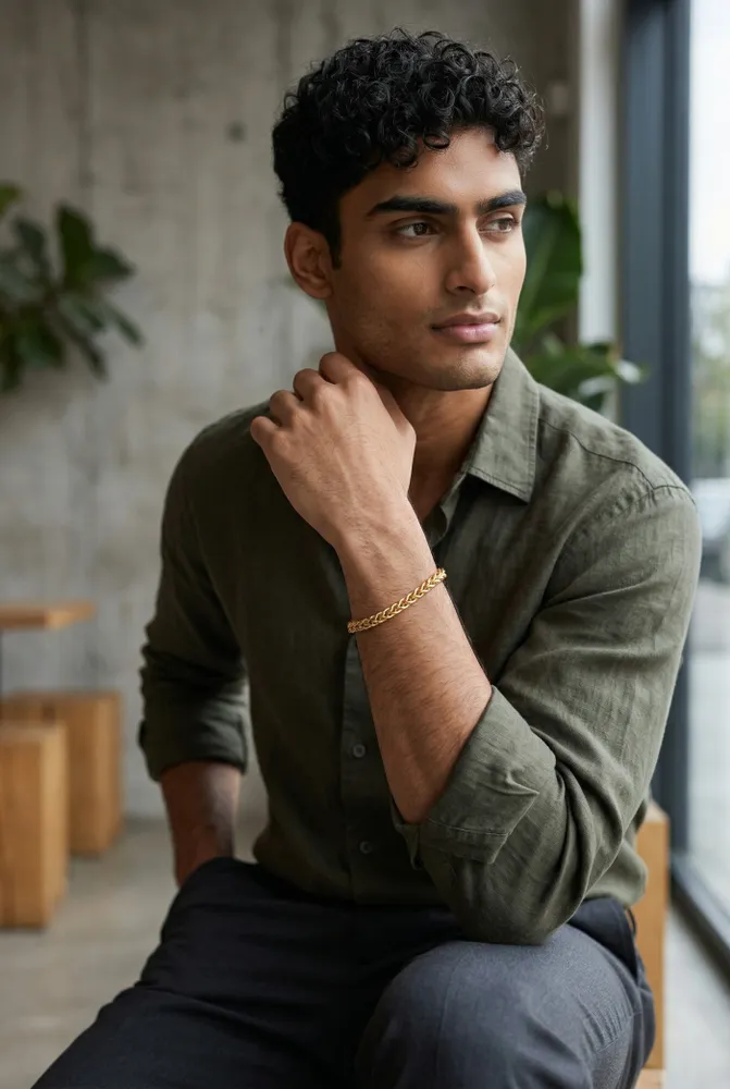 Pulsera de Acero Dorado 2