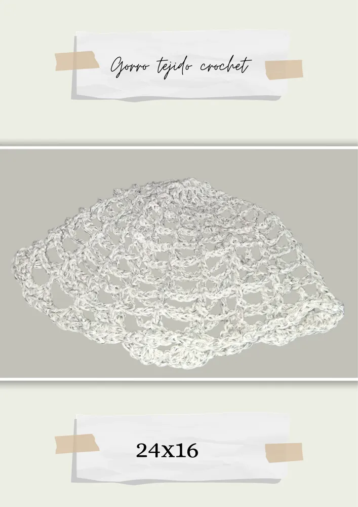 Gorro casquete crochet 2
