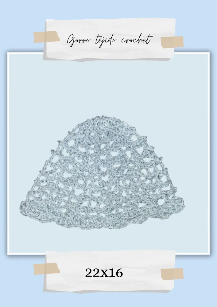 Gorro casquete crochet 3