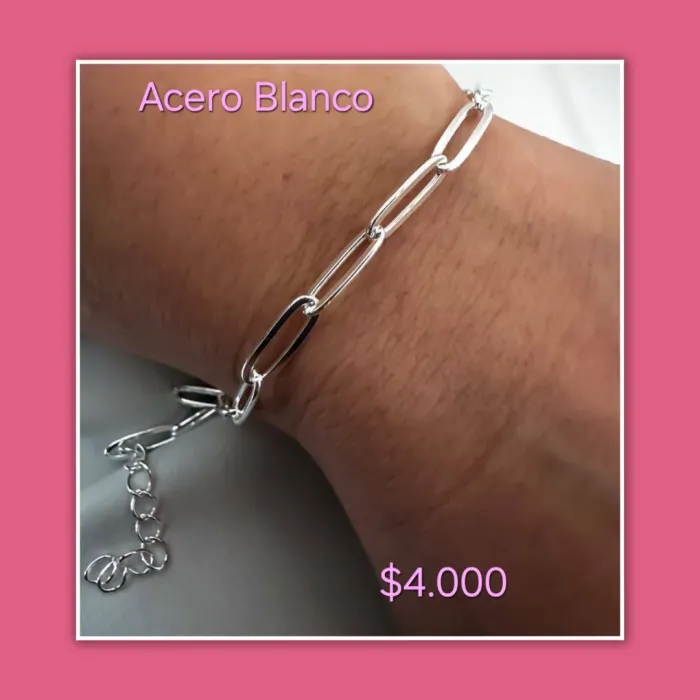 Pulsera acero blanco 