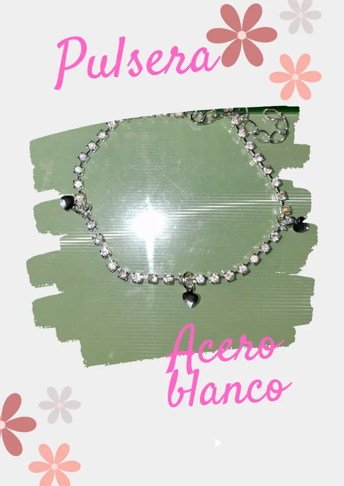 Pulsera Acero Blanco  