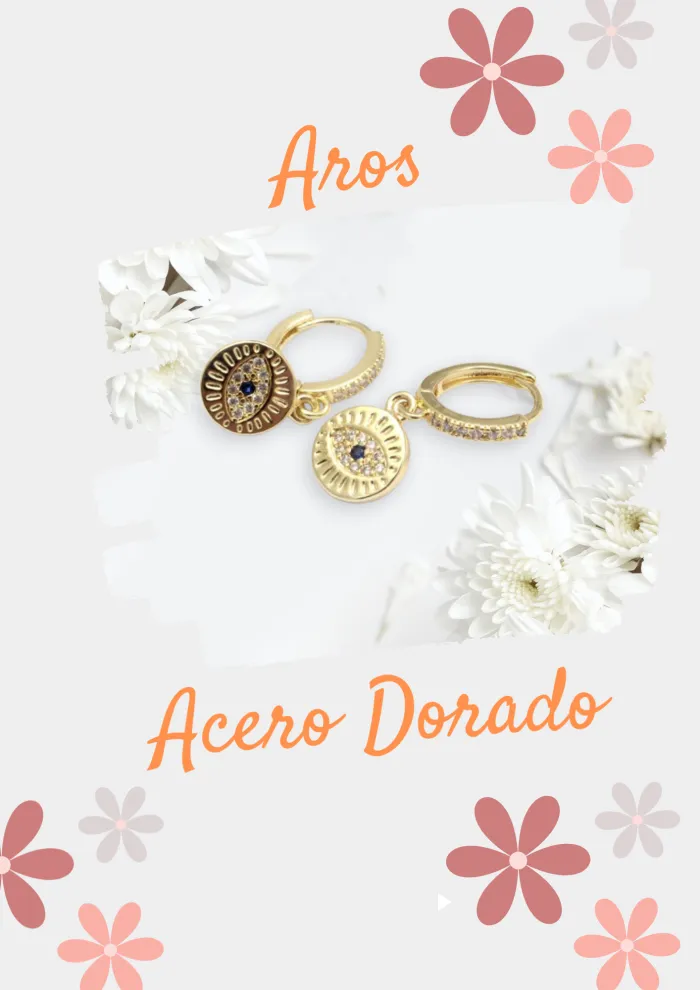 Aros Acero Dorado