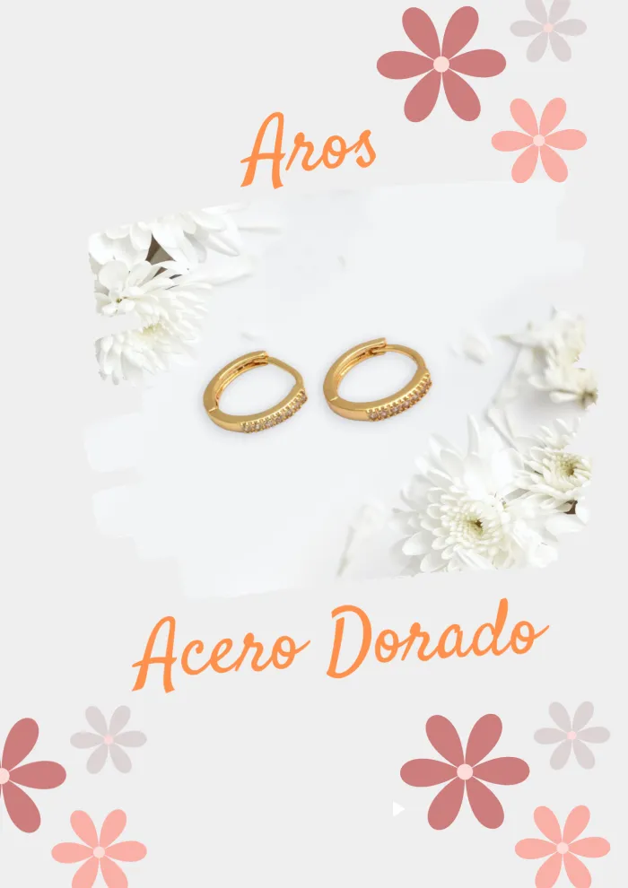 Aros Acero Dorado