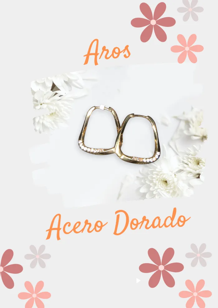 Aros Acero Dorado