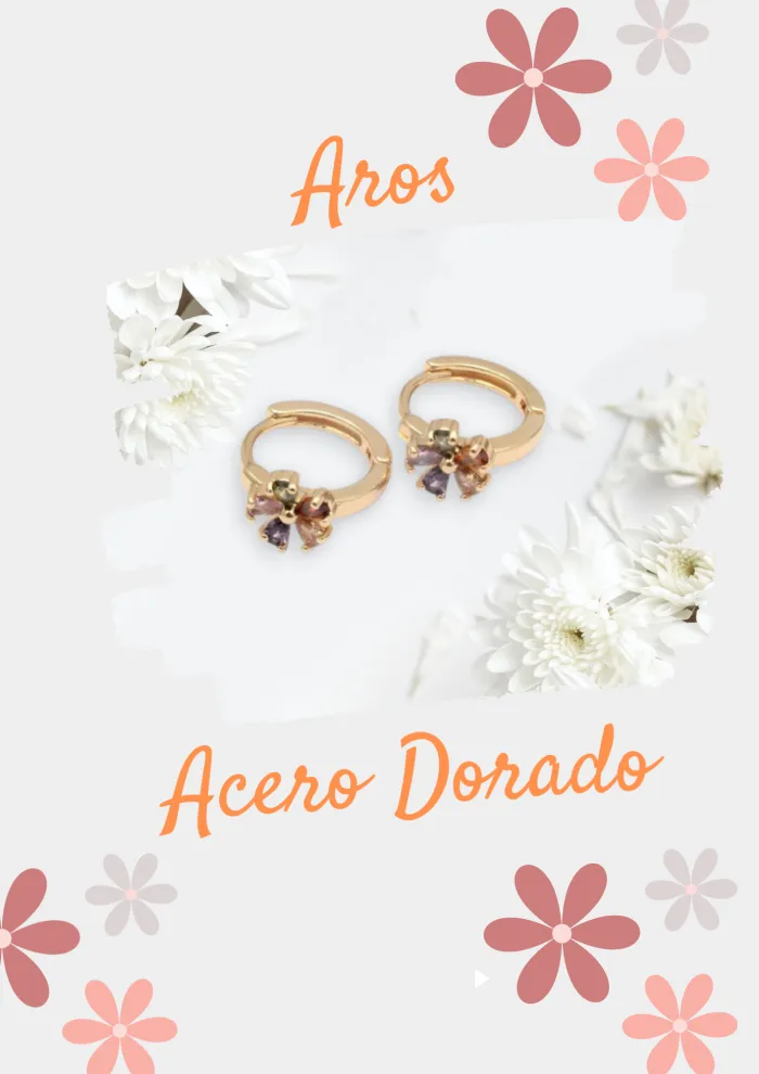 Aros Acero Dorado
