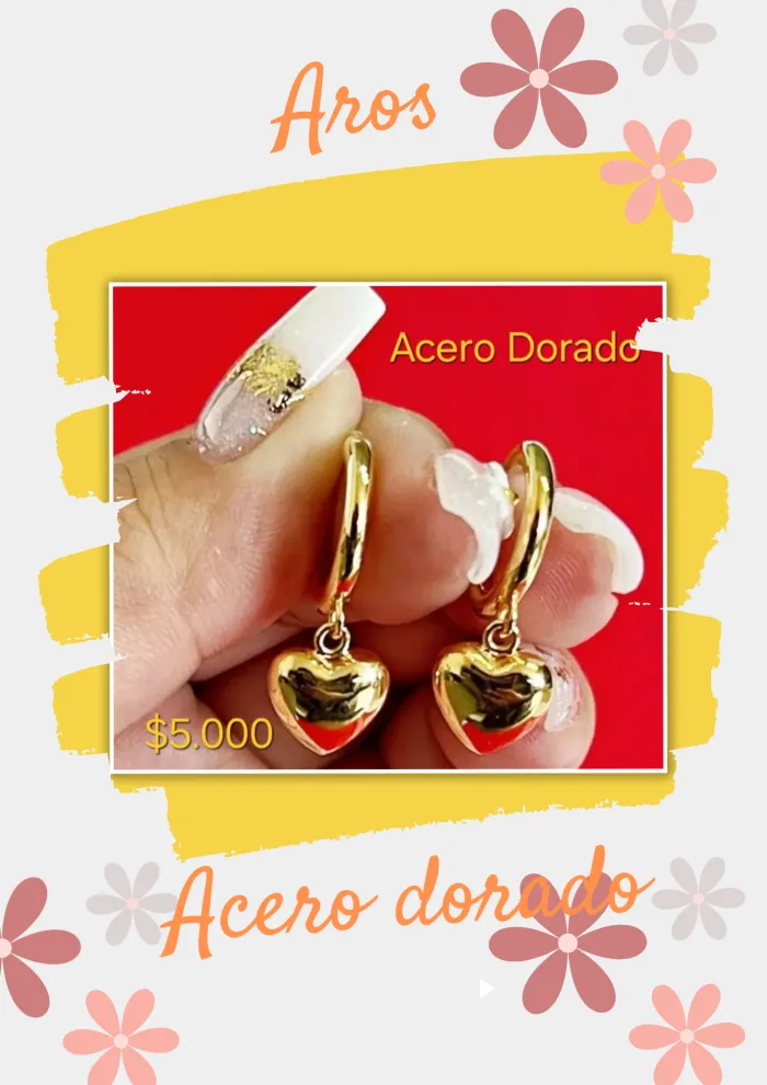 Aros Acero Dorado