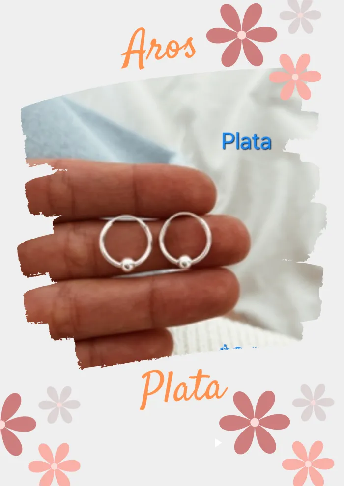 Aros argollitas Plata 
