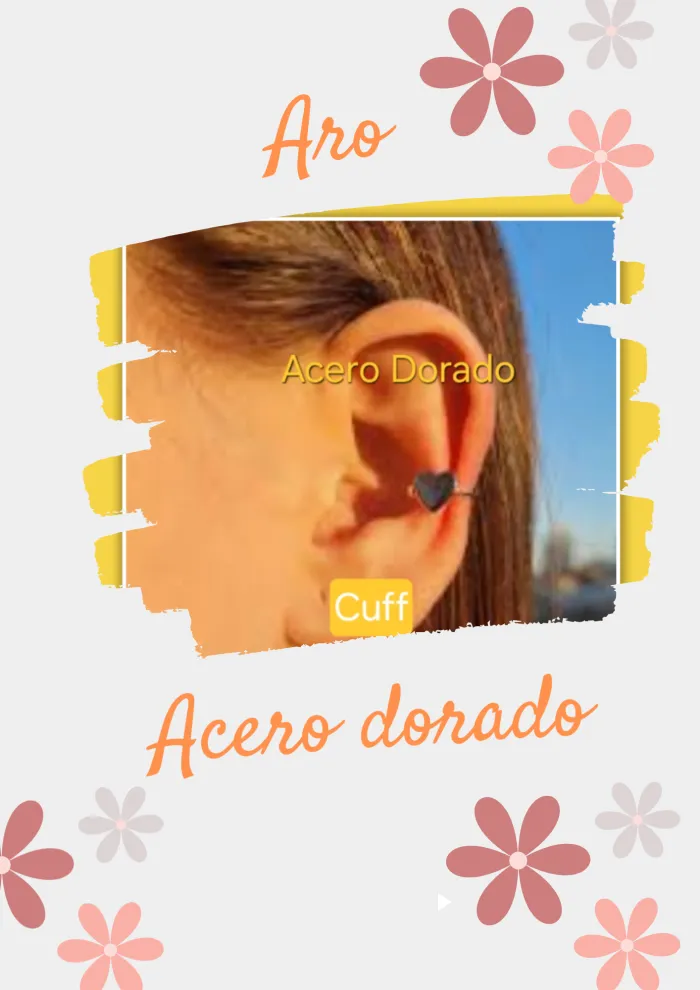 Aros cuff acero dorado varios modelos