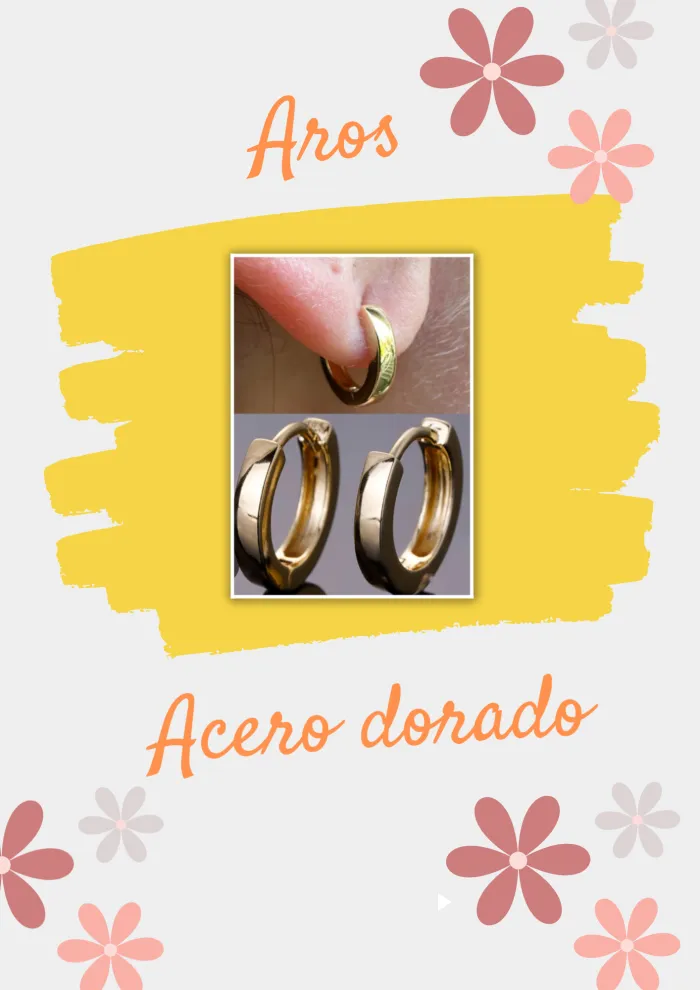 Aros Acero/blanco/dorado
