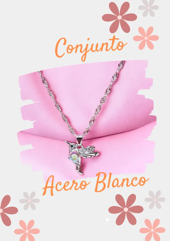 Conjunto Acero blanco colbri cubic