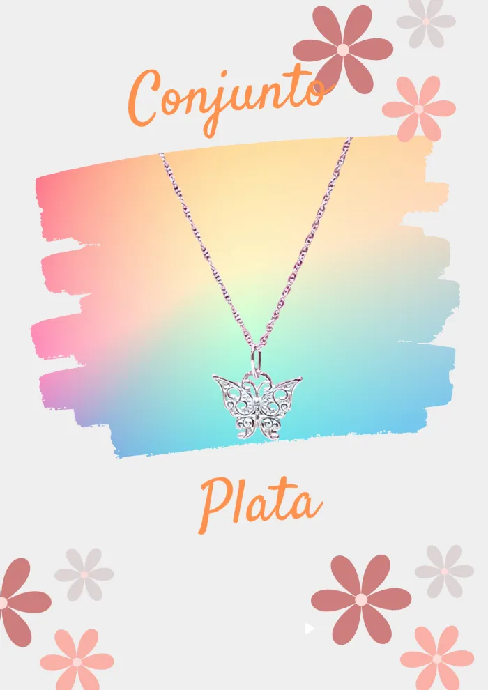Conjunto Plata mariposa