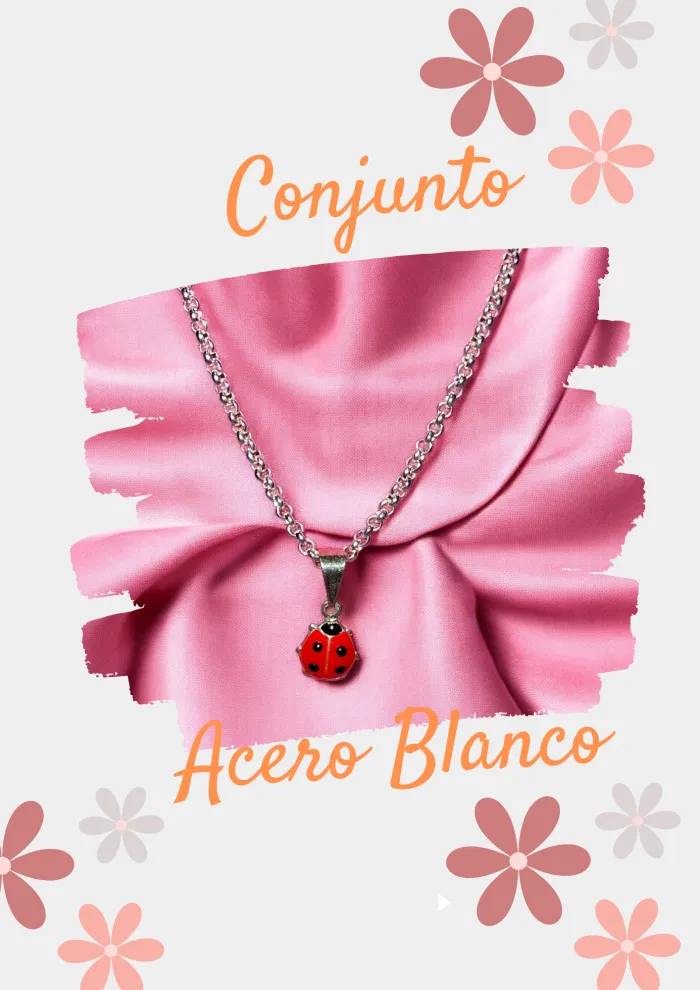 Conjunto Acero blanco vaquita san antonio