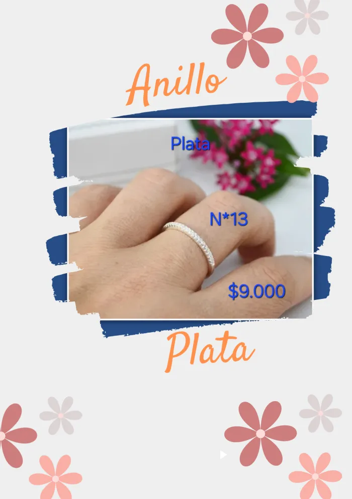 Anillo Plata medio sin fin
