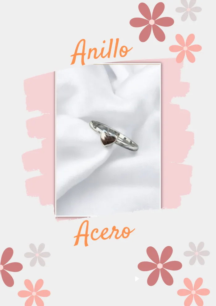 Anillo Acero corazon