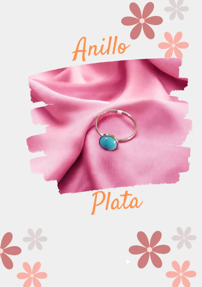 Anillo Plata con piedra turquesa
